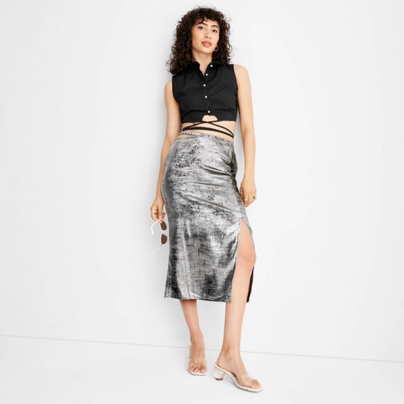 Future Collective by Alani Noelle Side Cut Out Midi Skirt - Picture 3 of 3